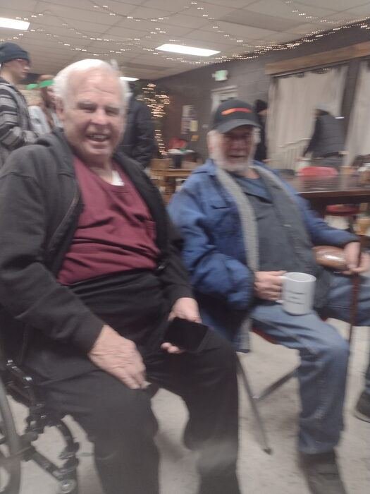 Two regular customers at Black Sheep Coffee